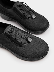 Yours Curve Black Extra-Wide Fit Toggle Lace-Up Trainers - Image 5 of 5