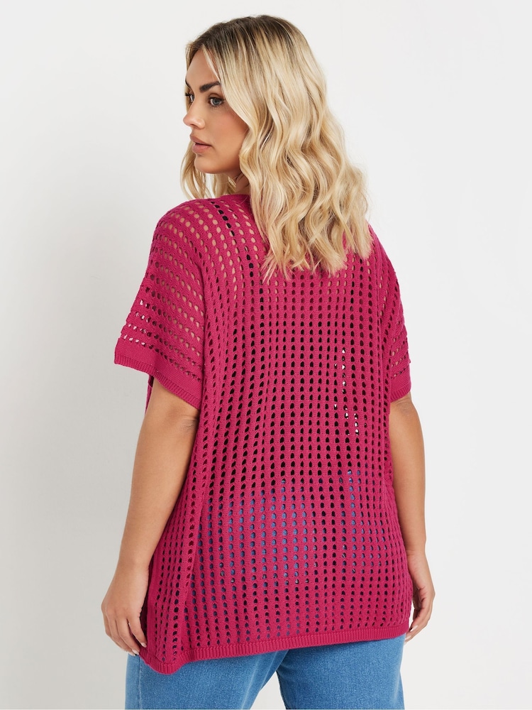 Yours Curve Pink Boxy Cover-Up - Image 2 of 4