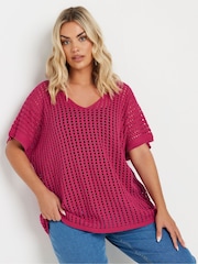 Yours Curve Pink Boxy Cover-Up - Image 3 of 4