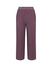 PixieGirl Petite Red Acid Wash 100% Cotton Wide Leg Trousers - Image 5 of 5