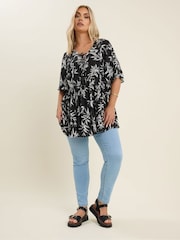 Yours Curve Black Angel Boho Top - Image 2 of 5