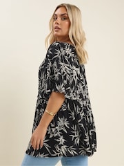 Yours Curve Black Angel Boho Top - Image 3 of 5