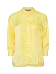 Yours Curve Yellow Button Through Blouse - Image 5 of 5
