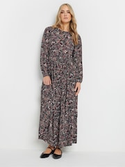 Long Tall Sally Black Ditsy Crinkle Maxi Dress - Image 2 of 5