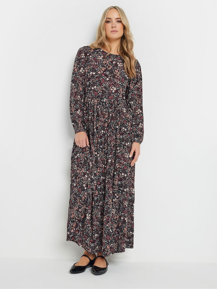 Long Tall Sally Black Ditsy Crinkle Maxi Dress - Image 2 of 5