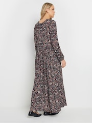Long Tall Sally Black Ditsy Crinkle Maxi Dress - Image 4 of 5