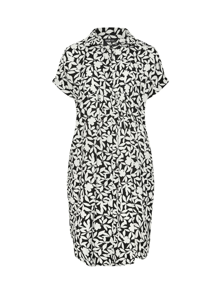 Yours Curve Black Button Through Dress - Image 5 of 5