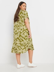 Yours Curve Green Button Through Dress - Image 3 of 5