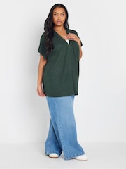 Yours Curve Green Edge To Edge Smiling Yarn Cardigan - Image 6 of 9