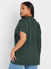 Yours Curve Green Edge To Edge Smiling Yarn Cardigan - Image 7 of 9