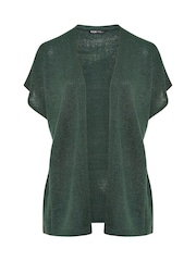 Yours Curve Green Edge To Edge Smiling Yarn Cardigan - Image 9 of 9