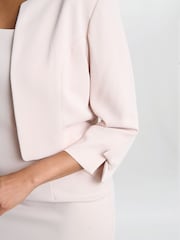 Gina Bacconi Pink Corinne Crepe Dress And Jacket Set - Image 4 of 5