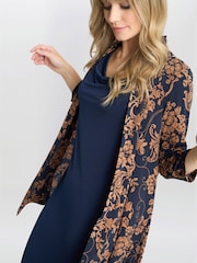 Gina Bacconi Blue Cara Mock Dress And Jacket Set - Image 4 of 6