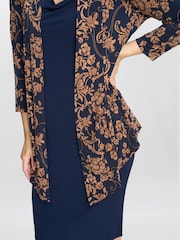 Gina Bacconi Blue Cara Mock Dress And Jacket Set - Image 5 of 6