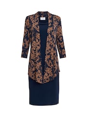 Gina Bacconi Blue Cara Mock Dress And Jacket Set - Image 6 of 6