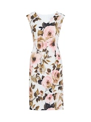 Gina Bacconi Jolene Floral Print Scuba White Dress - Imagen 5 de 5