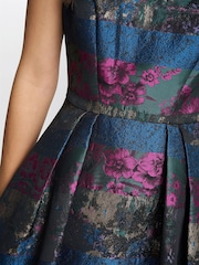 Gina Bacconi Blue Jerri Jacquard Full Skirt Dress - Image 4 of 6