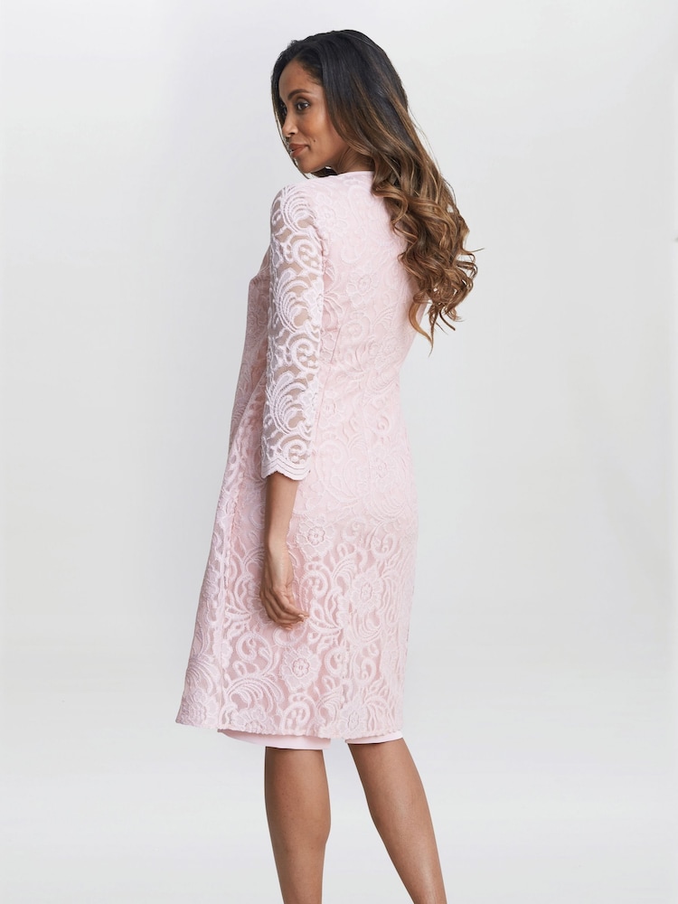 Buy Gina Bacconi Pink Clarabelle Mock Lace Jacket And Crepe Dress from Next  USA