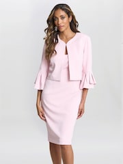 Gina Bacconi Gigi Moss Crepe Bolero - Image 1 of 5