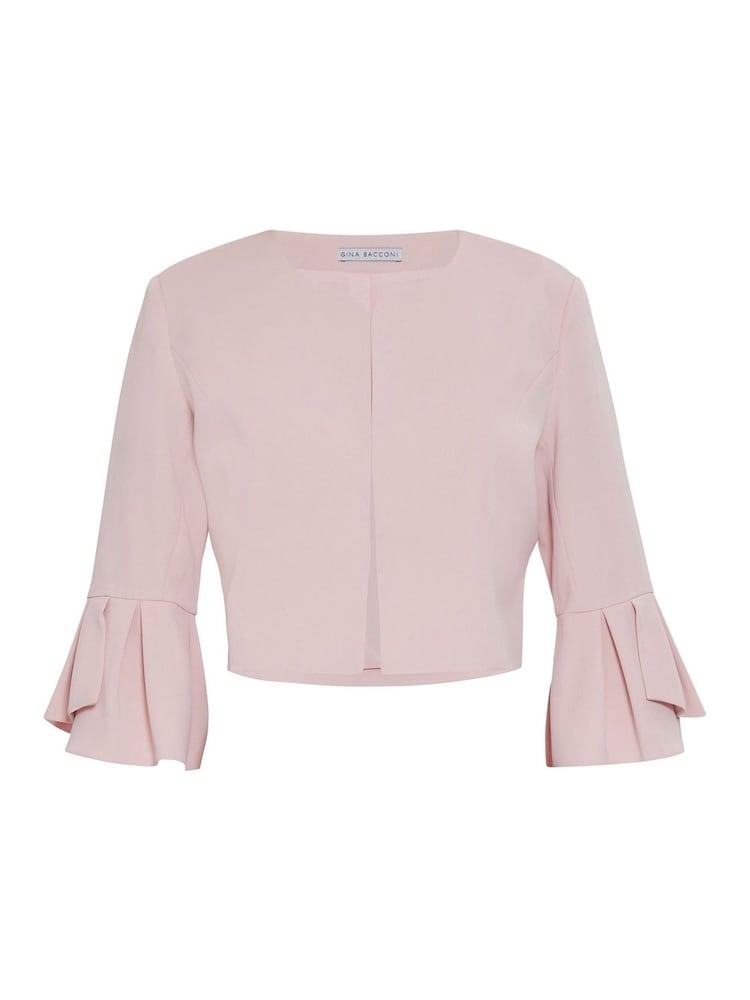 Gina Bacconi Gigi Moss Crepe Bolero - Image 5 of 5