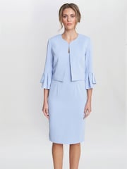 Gina Bacconi Gigi Moss Crepe Bolero - Image 1 of 5