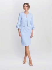 Gina Bacconi Gigi Moss Crepe Bolero - Image 3 of 5