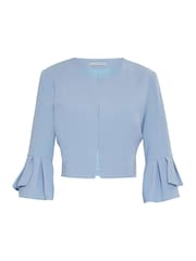 Gina Bacconi Gigi Moss Crepe Bolero - Image 5 of 5
