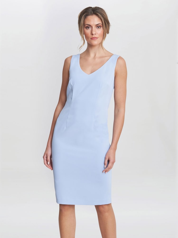 Gina Bacconi Merna Crepe Shift Dress - Image 1 of 7