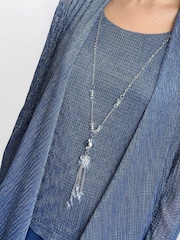 Gina Bacconi Синий Наташа Металлик плиссированная ткань брюки 3 Pieces - Image 4 of 7