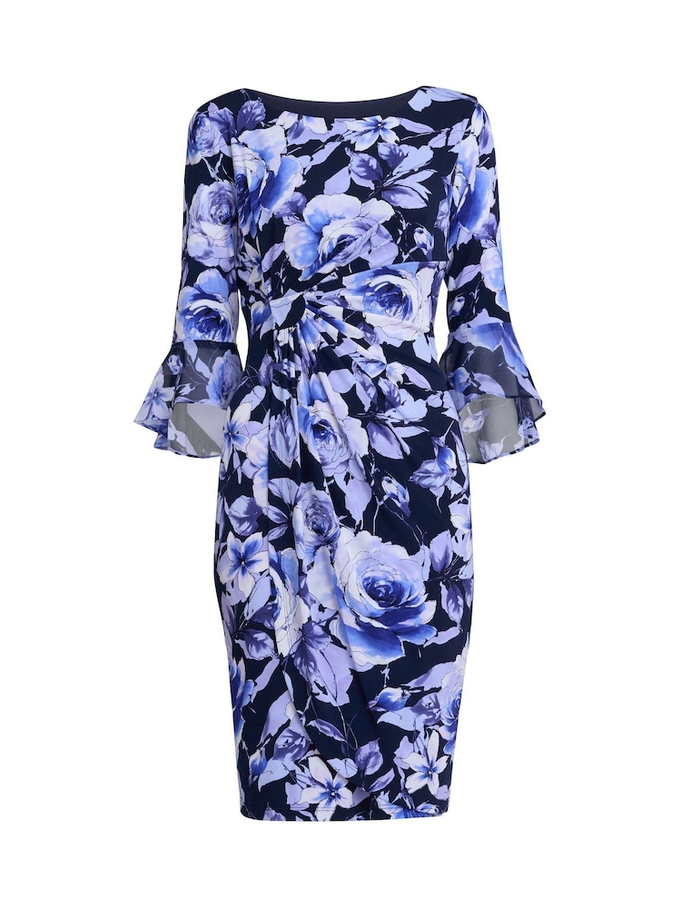Vestido azul con estampado floral y efecto cruzado Brie de Gina Bacconi - Imagen 5 de 5 Vestido azul con estampado floral y efecto cruzado Brie de Gina Bacconi - Imagen 5 de 5