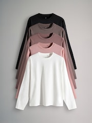 The Set 5 Pack Relaxed Long Sleeved T-Shirts - Slika 1 iz 8