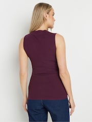 Long Tall Sally Red Ribbed High Neck Vest - Image 3 of 4