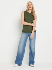 Long Tall Sally Green Ribbed High Neck Vest - Image 2 of 4