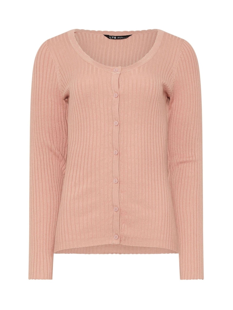 rožnata - Long Tall Sally Scallop Edge Detail pletena jopa - Slika 5 iz 5