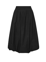 Yours Curve Black 100% Cotton Puffball Midaxi Skirt - Image 5 of 5