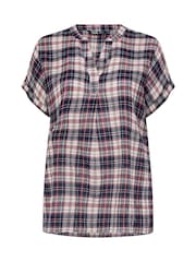 Yours Curve Red Overhead Check Shirt - Image 5 of 5