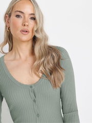 zelena - Long Tall Sally Scallop Edge Detail pletena jopa - Slika 4 iz 4