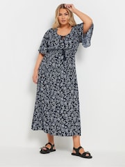 Yours Curve Blue Paisley Boho Dress - Image 2 of 5