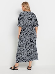 Yours Curve Blue Paisley Boho Dress - Image 3 of 5
