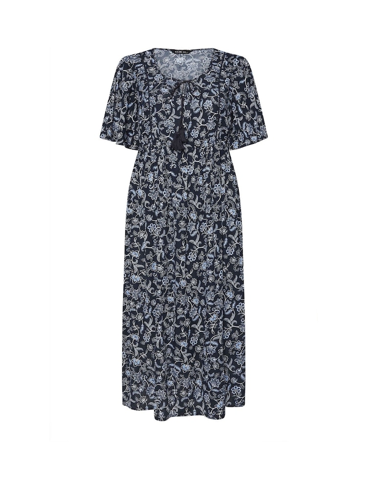 Yours Curve Blue Paisley Boho Dress - Image 5 of 5