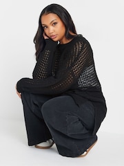 Yours Curve Black Side Split Jumper - Image 1 of 5