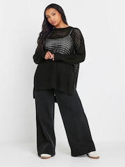 Yours Curve Black Side Split Jumper - Image 2 of 5