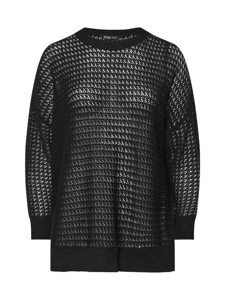 Yours Curve Black Side Split Jumper - Image 5 of 5