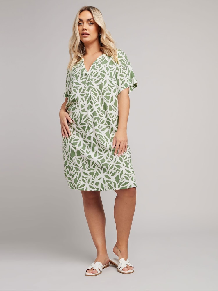 Yours Curve Green Tunic Dress - Image 1 of 5