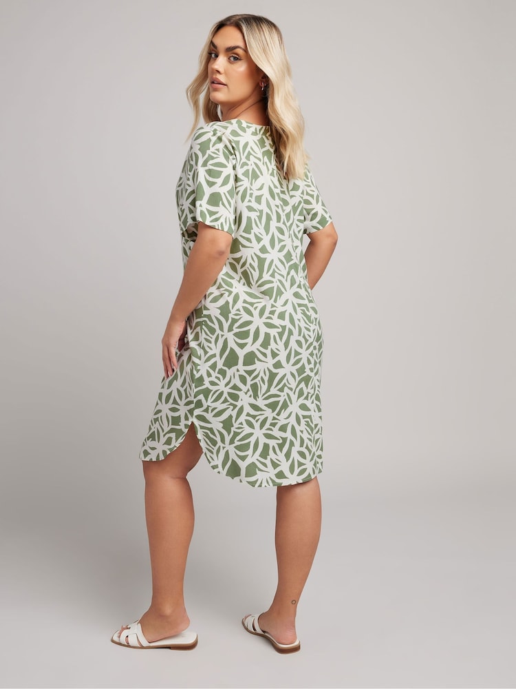 Yours Curve Green Tunic Dress - Image 3 of 5