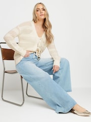 Long Tall Sally Natural Tie Front Detail Cardigan - Image 2 of 3