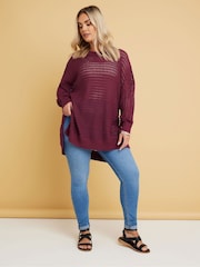 Yours Curve Purple Side Split Jumper - Image 1 of 9
