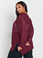 Yours Curve Purple Side Split Jumper - Image 7 of 9