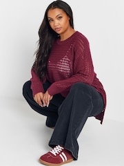 Yours Curve Purple Side Split Jumper - Image 8 of 9