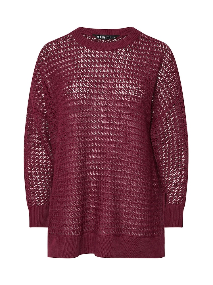 Yours Curve Purple Side Split Jumper - Image 9 of 9 Yours Curve Purple Side Split Jumper - Image 9 of 9